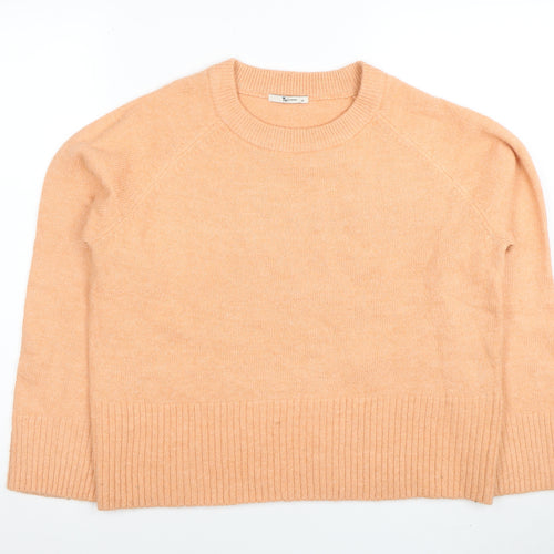 Tu Womens Beige Crew Neck Pullover Jumper Size 10