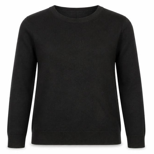 Marks and Spencer Women’s Black Cotton Blend Crew Neck Jumper Size 8