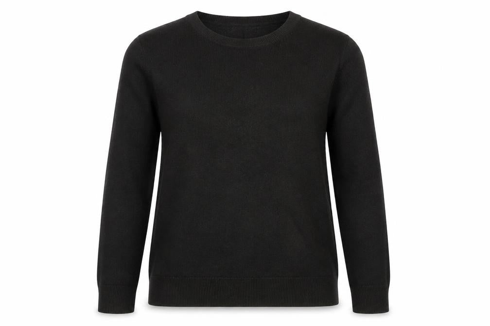 Marks and Spencer Women’s Black Cotton Blend Crew Neck Jumper Size 8