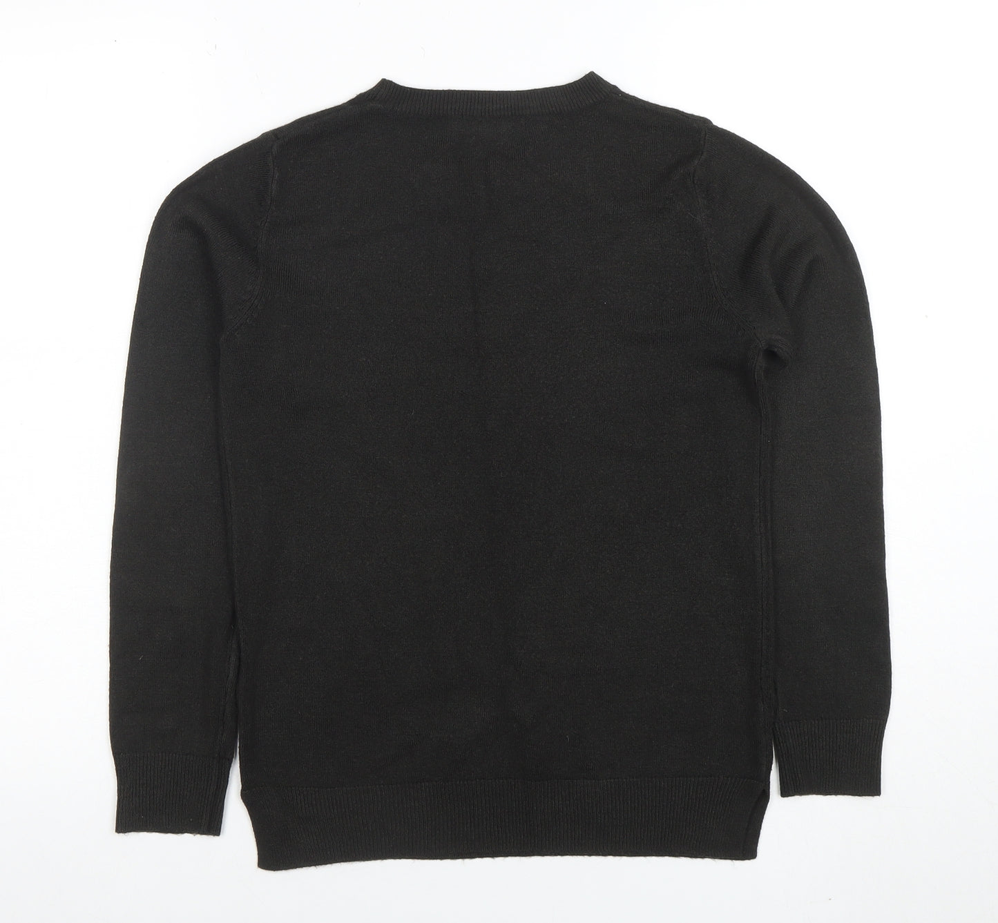 Marks and Spencer Women’s Black Cotton Blend Crew Neck Jumper Size 8