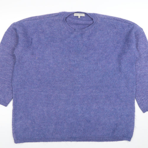 Nutmeg Womens Purple Crew Neck Knit Pullover Jumper Size 20
