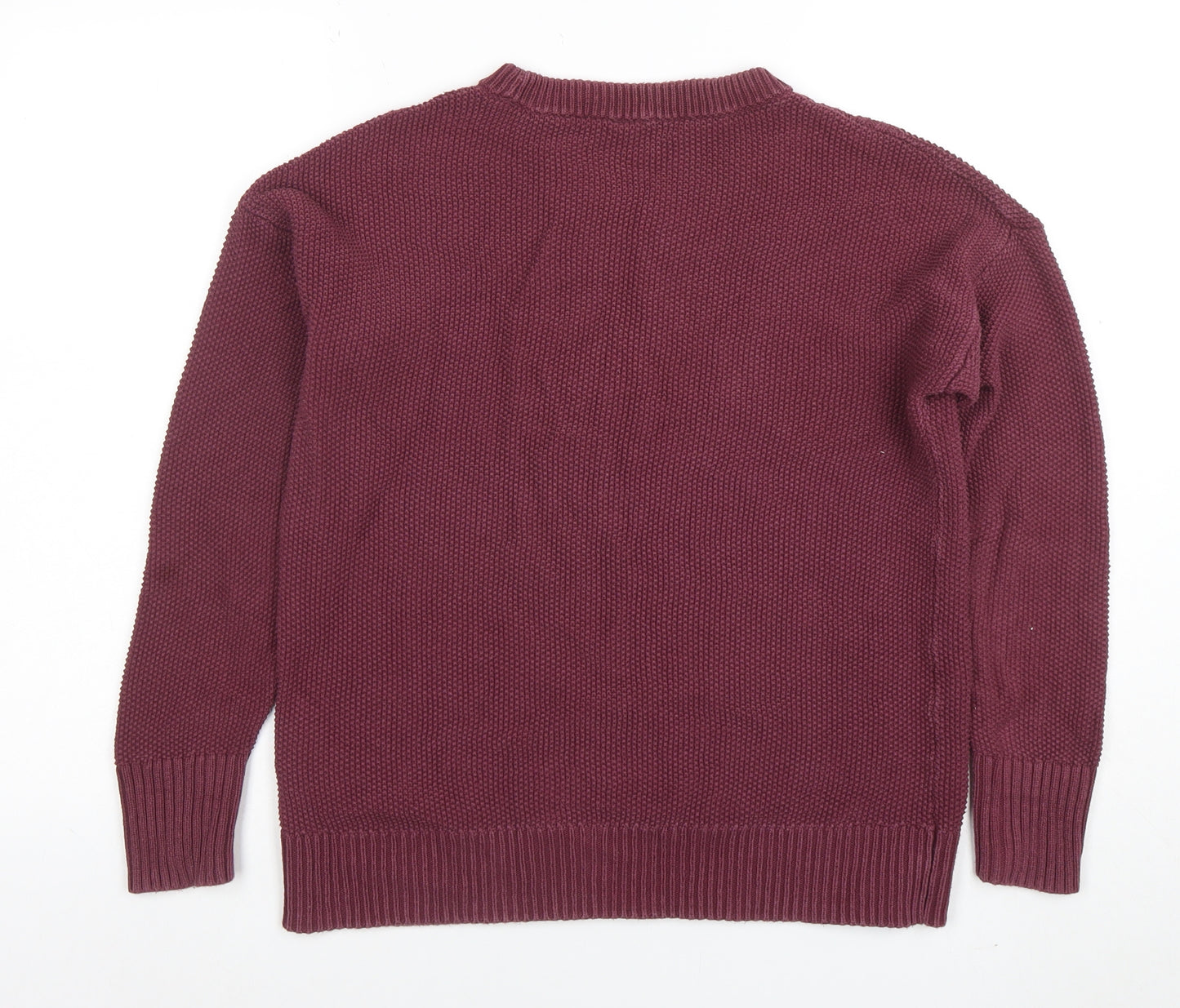 GAP Womens Red Cable-Knit Cotton Jumper Size M