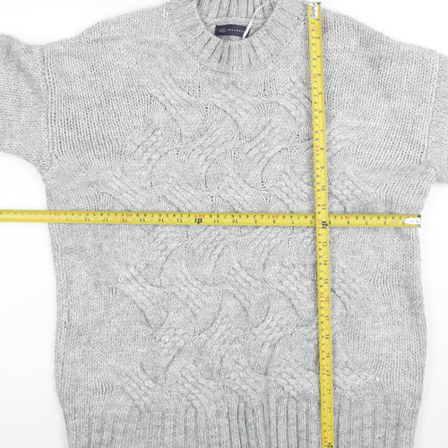 Marks and Spencer Womens Grey Cable-Knit Jumper Medium