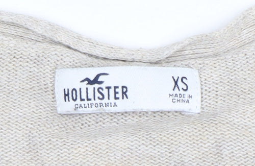 Hollister Women’s Beige V-Neck Button Cardigan XS