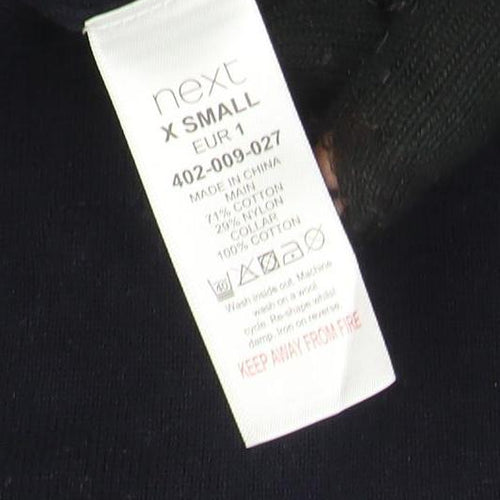 Next Men's Blue V-Neck Cotton Pullover Jumper XS