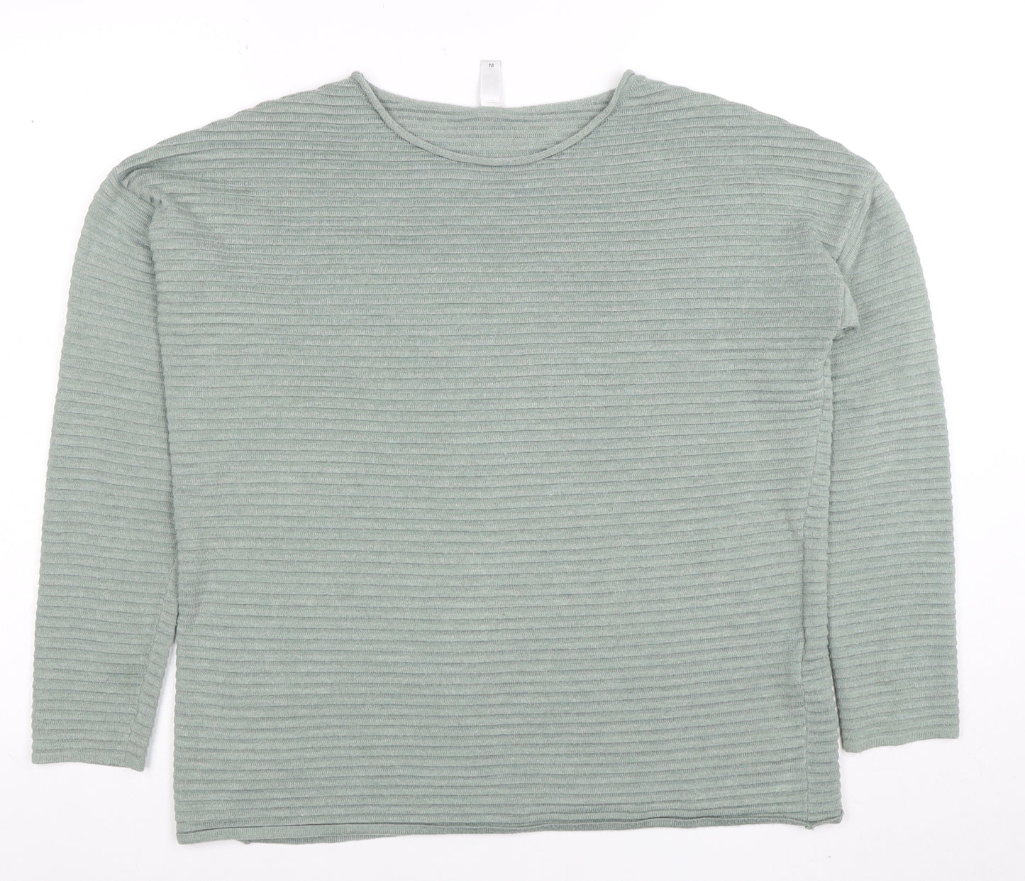 Soyaconcept Women's Green Knit Long Sleeve Basic Blouse Size M
