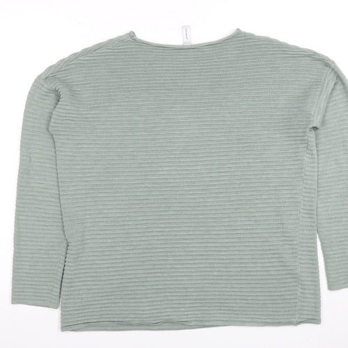 Soyaconcept Women's Green Knit Long Sleeve Basic Blouse Size M