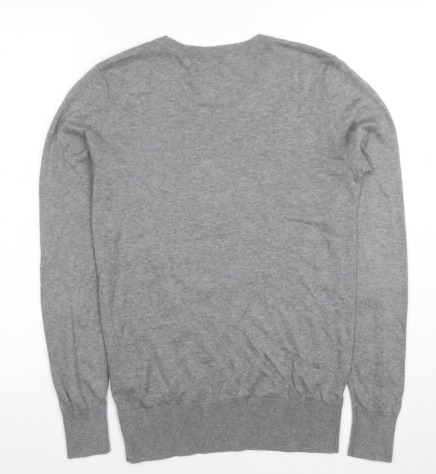 French Connection Women’s Grey Sequin Owl Jumper Size S
