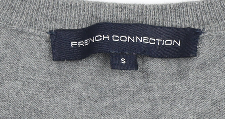French Connection Women’s Grey Sequin Owl Jumper Size S