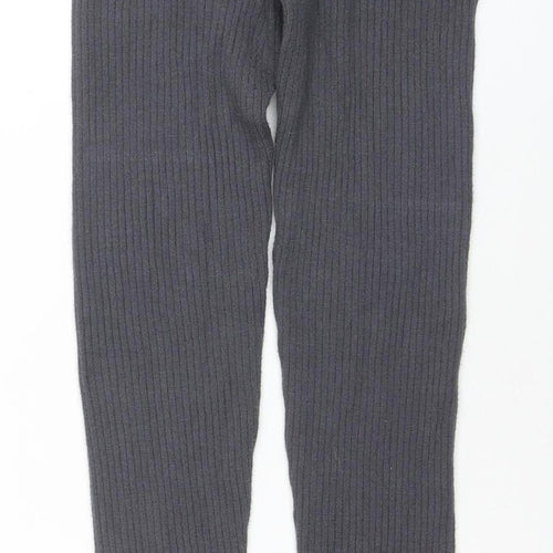 F&F Women’s Grey Ribbed Knit Jogger Trousers Size 6