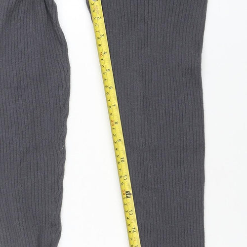F&F Women’s Grey Ribbed Knit Jogger Trousers Size 6