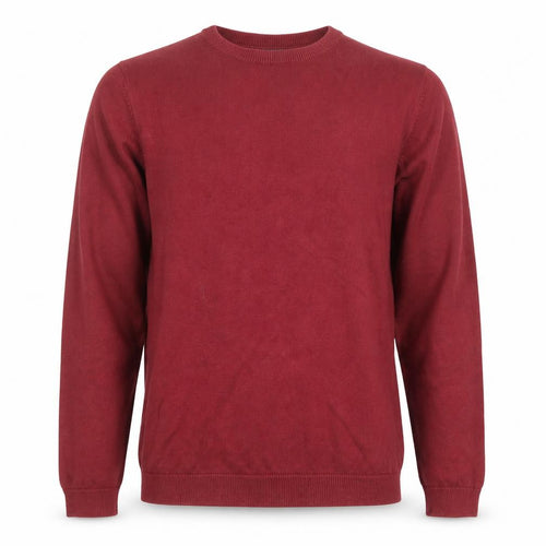 Topman Men Red Cotton Crew Neck Pullover Jumper Size M