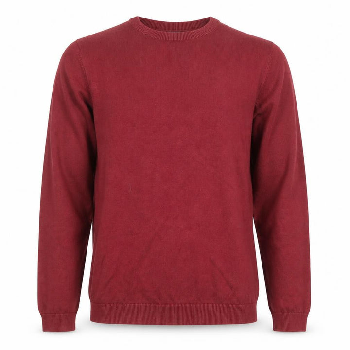 Topman Men Red Cotton Crew Neck Pullover Jumper Size M