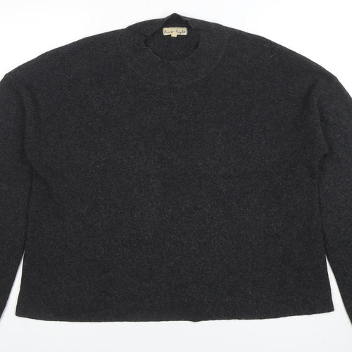 Brora Women's Grey Crew Neck Wool Cashmere Jumper Size L