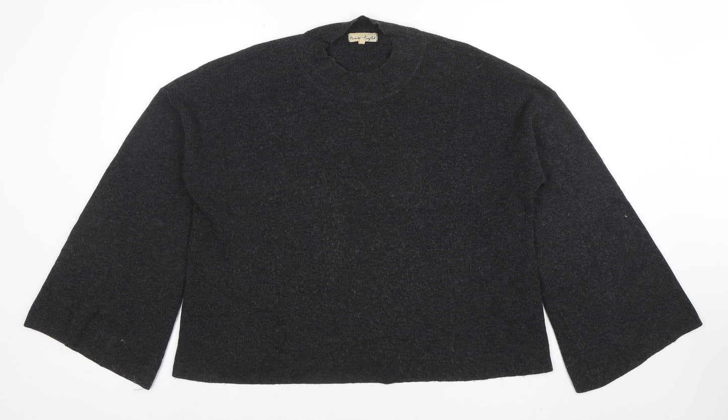 Brora Women's Grey Crew Neck Wool Cashmere Jumper Size L