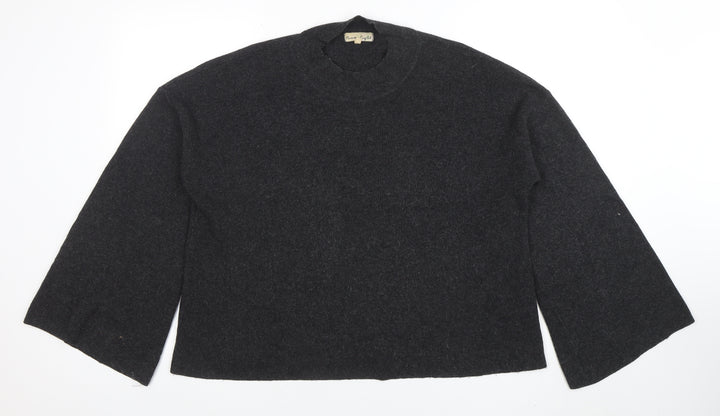 Brora Women's Grey Crew Neck Wool Cashmere Jumper Size L