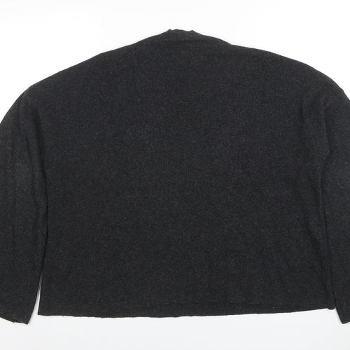 Brora Women's Grey Crew Neck Wool Cashmere Jumper Size L
