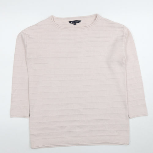 Crew Clothing Company Women Beige Knit Jumper Size 14 Cotton Blend