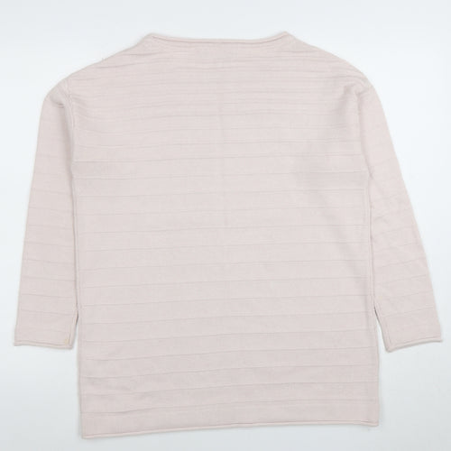 Crew Clothing Company Women Beige Knit Jumper Size 14 Cotton Blend