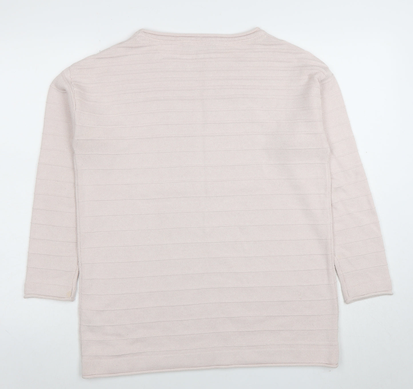 Crew Clothing Company Women Beige Knit Jumper Size 14 Cotton Blend