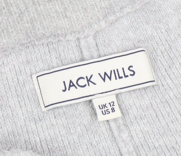 Jack Wills Womens Grey Wool Knit Jogger Trousers UK 12