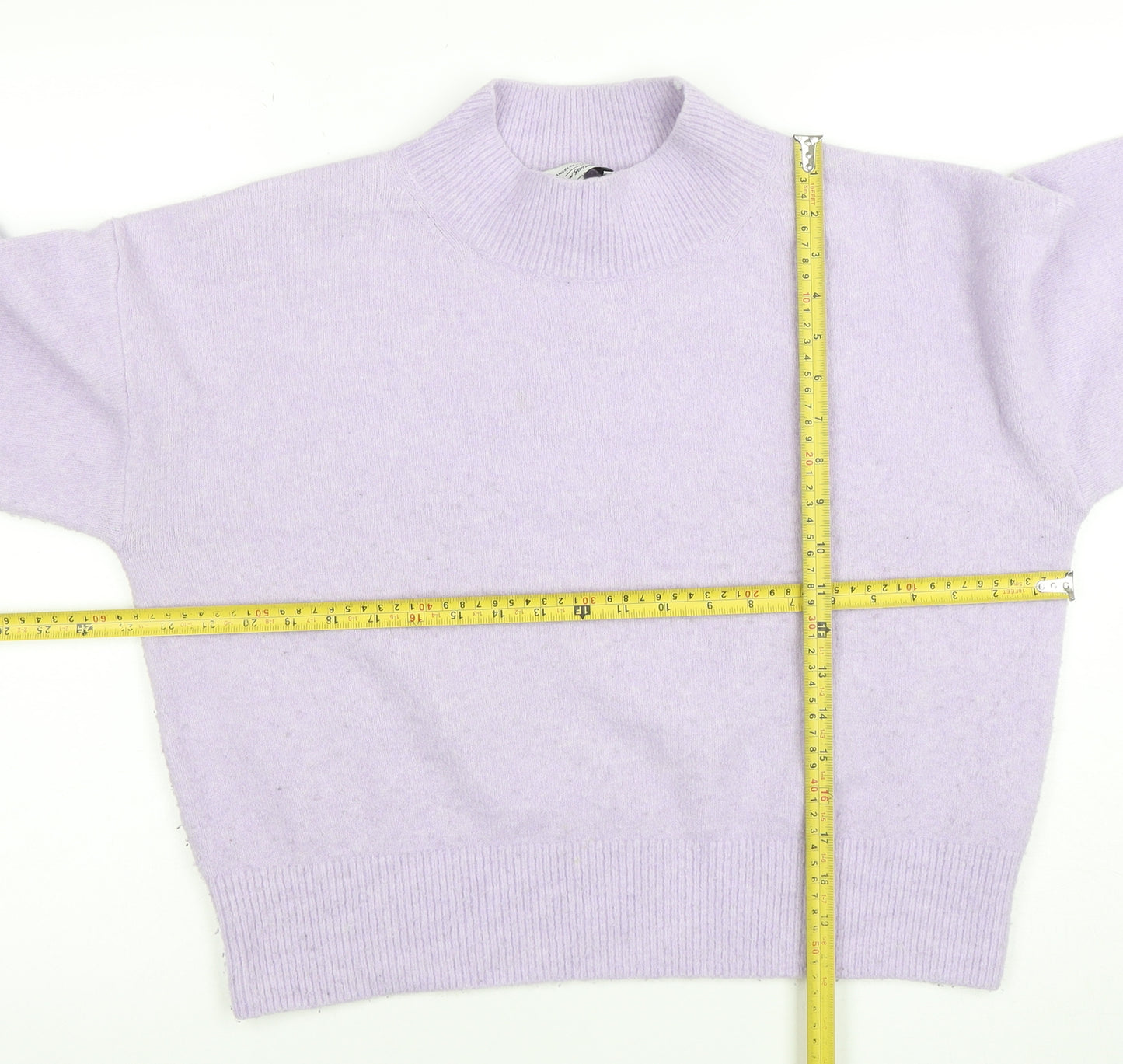 & Other Stories Women Purple Wool Blend Mock Neck Jumper Size 12