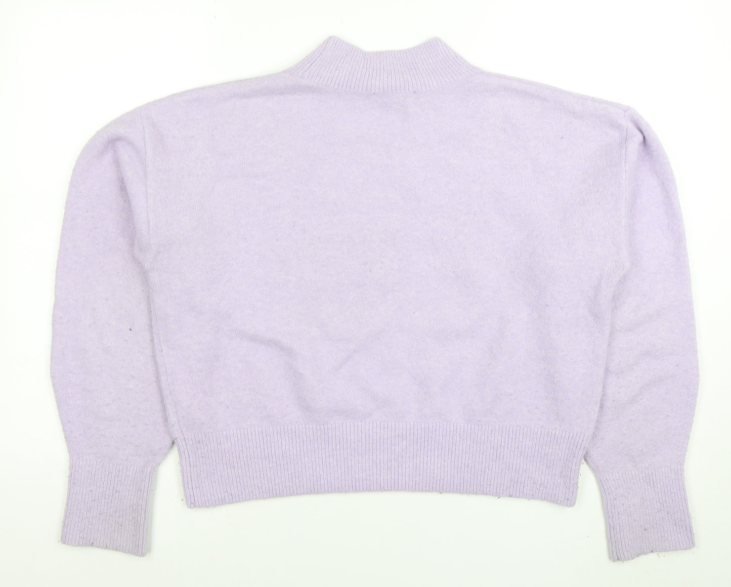 & Other Stories Women Purple Wool Blend Mock Neck Jumper Size 12