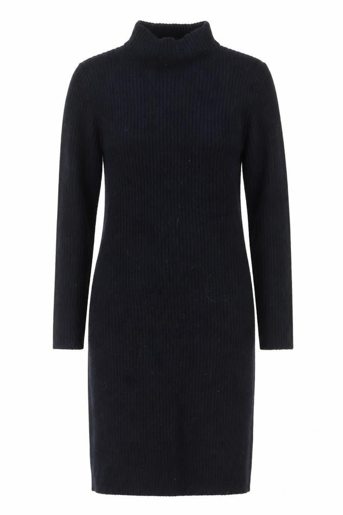 Uniqlo Women Black Knit Bodycon High Neck Long Sleeve Dress S