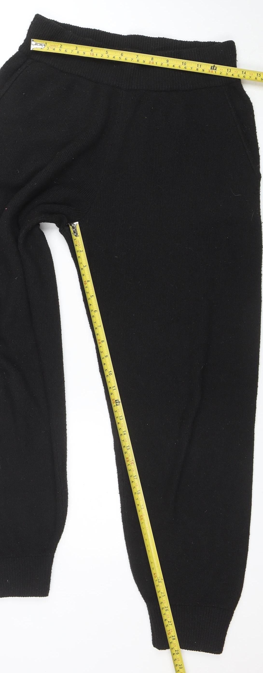 Jack Wills Womens Black Size 12 Knit Jogger Trousers