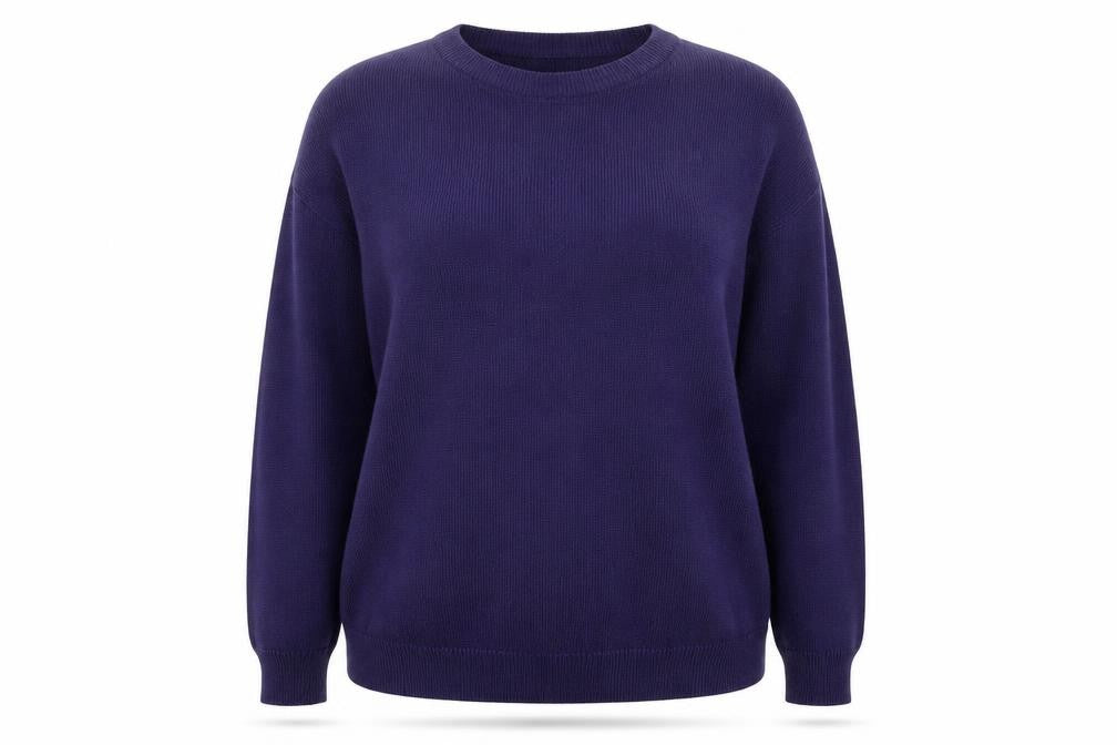 BHS Women’s Purple Crew Neck Acrylic Knit Pullover Jumper Size 14-16