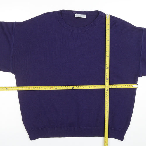 BHS Women’s Purple Crew Neck Acrylic Knit Pullover Jumper Size 14-16