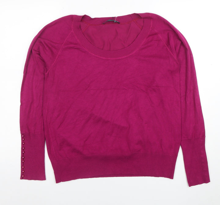 Windsmoor Women’s Purple L Scoop Neck Long Sleeve Jumper