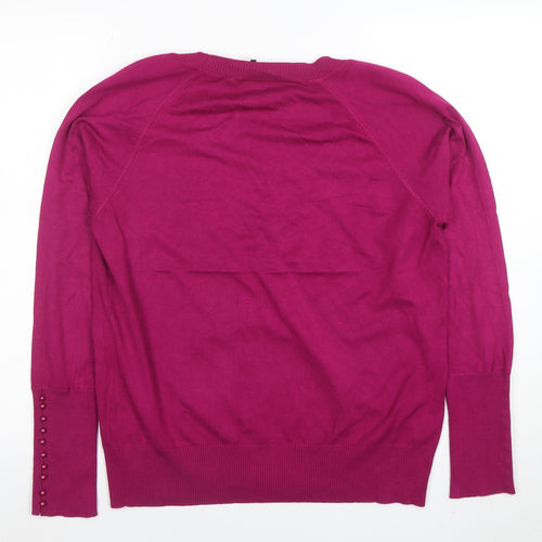 Windsmoor Women’s Purple L Scoop Neck Long Sleeve Jumper