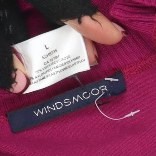 Windsmoor Women’s Purple L Scoop Neck Long Sleeve Jumper