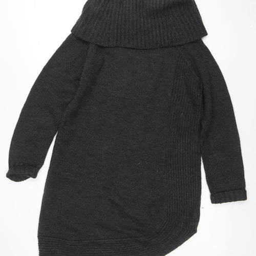 Marks and Spencer Women’s Grey Roll Neck Wool Blend Jumper Size 12