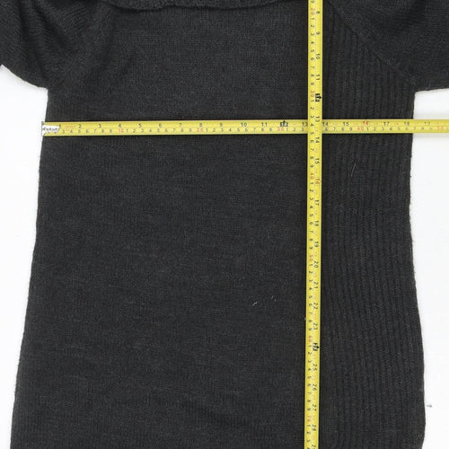 Marks and Spencer Women’s Grey Roll Neck Wool Blend Jumper Size 12