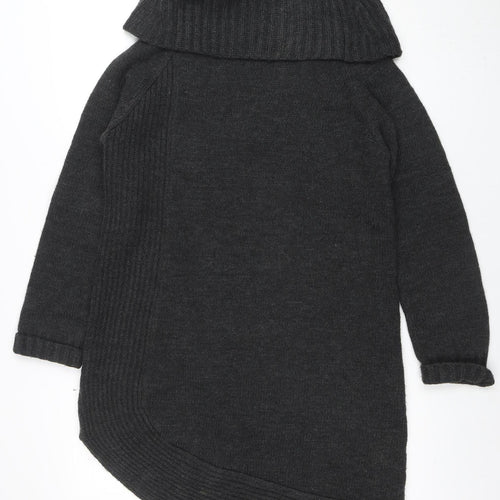 Marks and Spencer Women’s Grey Roll Neck Wool Blend Jumper Size 12