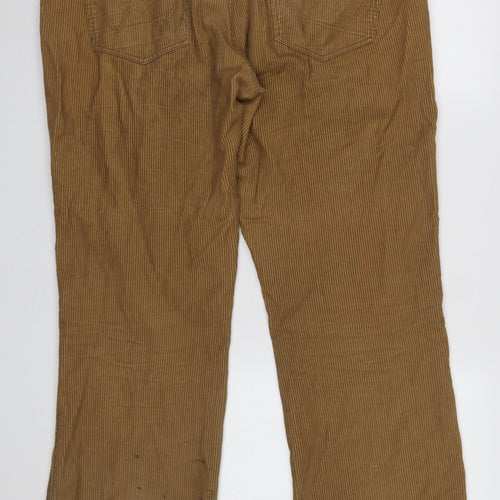 Wrangler Men's Brown Corduroy Chino Trousers 38W 32L Regular Fit