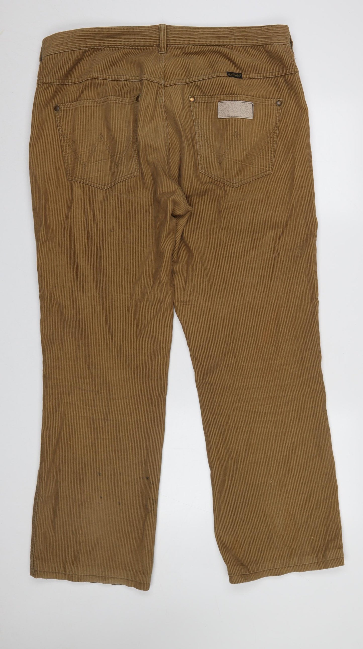 Wrangler Men's Brown Corduroy Chino Trousers 38W 32L Regular Fit