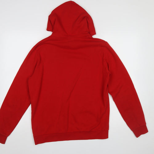 Champion Boys Red 2XL Pullover Hoodie Cotton Blend Long Sleeve Logo Top