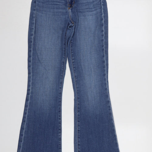 L'AGENCE Women's Blue Flared Denim Jeans Size 25 High Rise Stretch