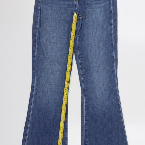 L'AGENCE Women's Blue Flared Denim Jeans Size 25 High Rise Stretch