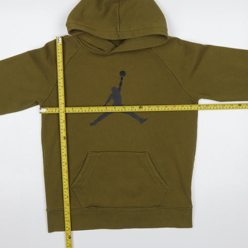 Jordan Boys Olive Green 12-13 Years Pullover Hoodie with Kangaroo Pocket