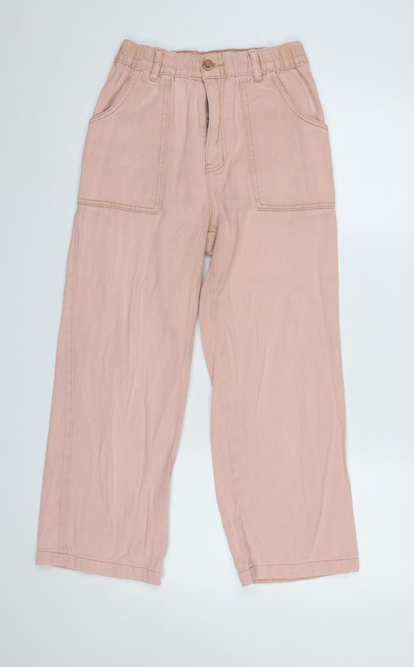 Urban Outfitters Women’s Pink Wide-Leg High Rise Cotton Jeans Size S