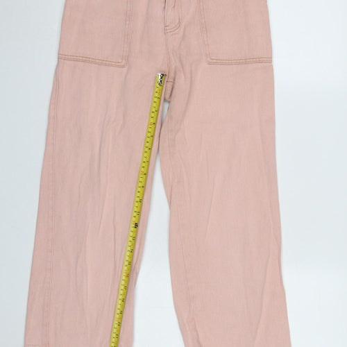 Urban Outfitters Women’s Pink Wide-Leg High Rise Cotton Jeans Size S