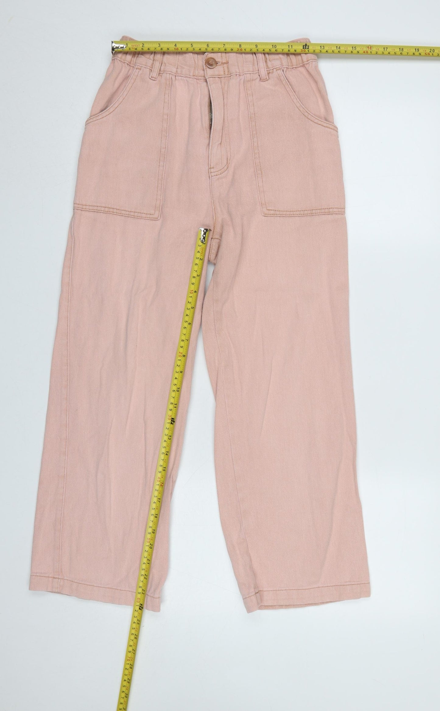 Urban Outfitters Women’s Pink Wide-Leg High Rise Cotton Jeans Size S