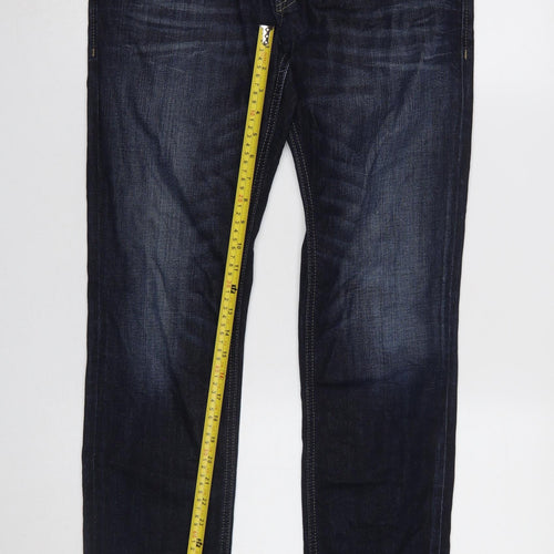 Jack & Jones Men's Blue 32x32 Regular Straight Denim Jeans