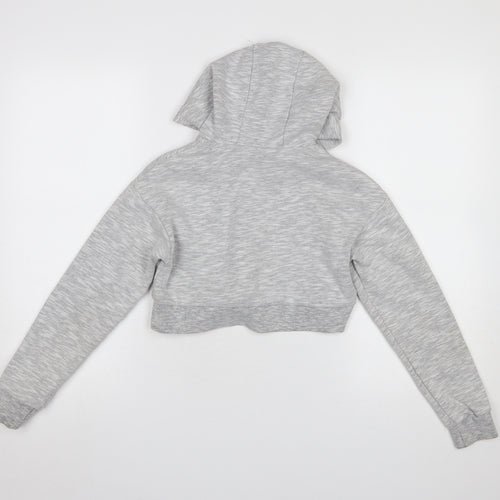 McKenzie Girls Grey Hooded Cropped Pullover Hoodie 10-12 Years