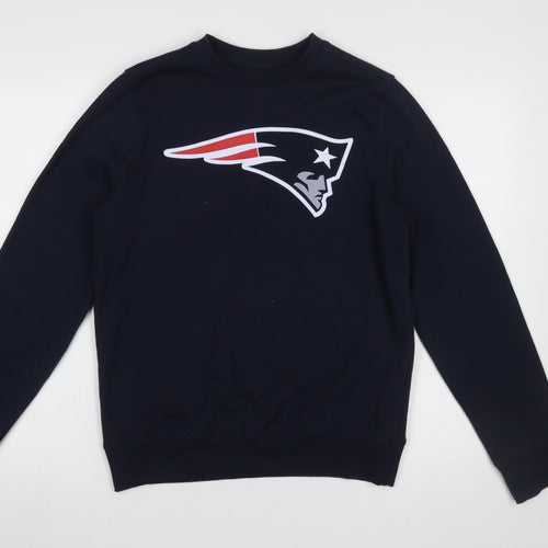 NFL Men's Blue Crew Neck Graphic Sports Sweatshirt Size S