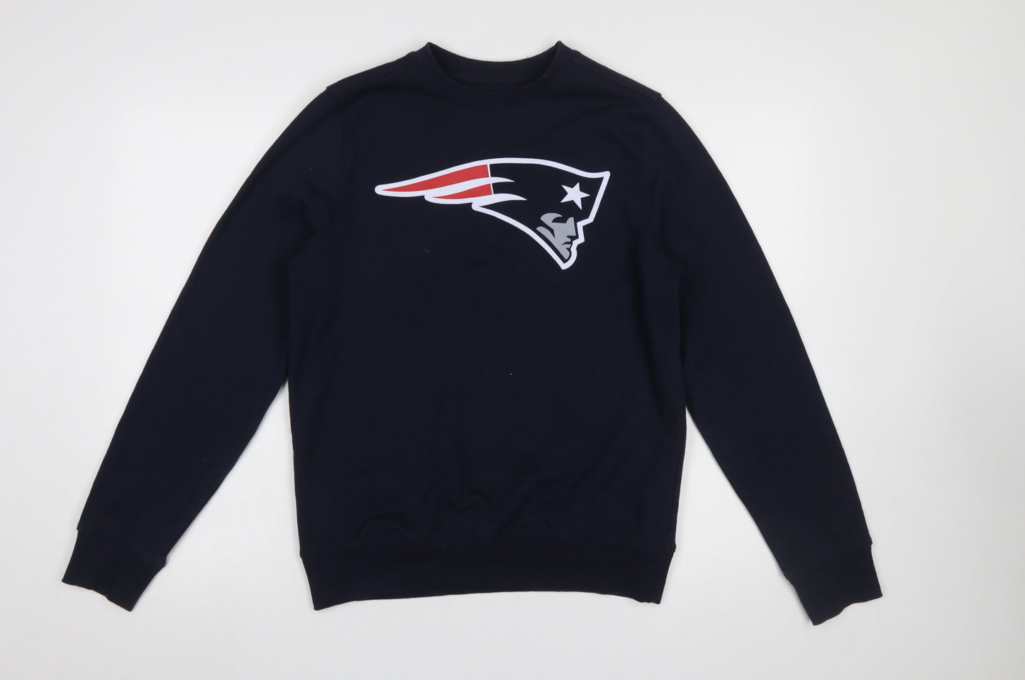 NFL Men's Blue Crew Neck Graphic Sports Sweatshirt Size S